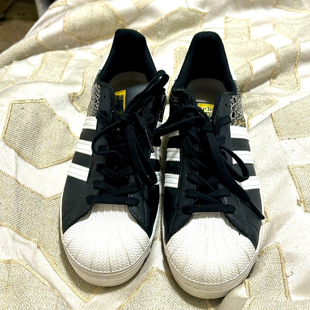 adidas Superstar Snake  Womens Black Sneakers - Size 11